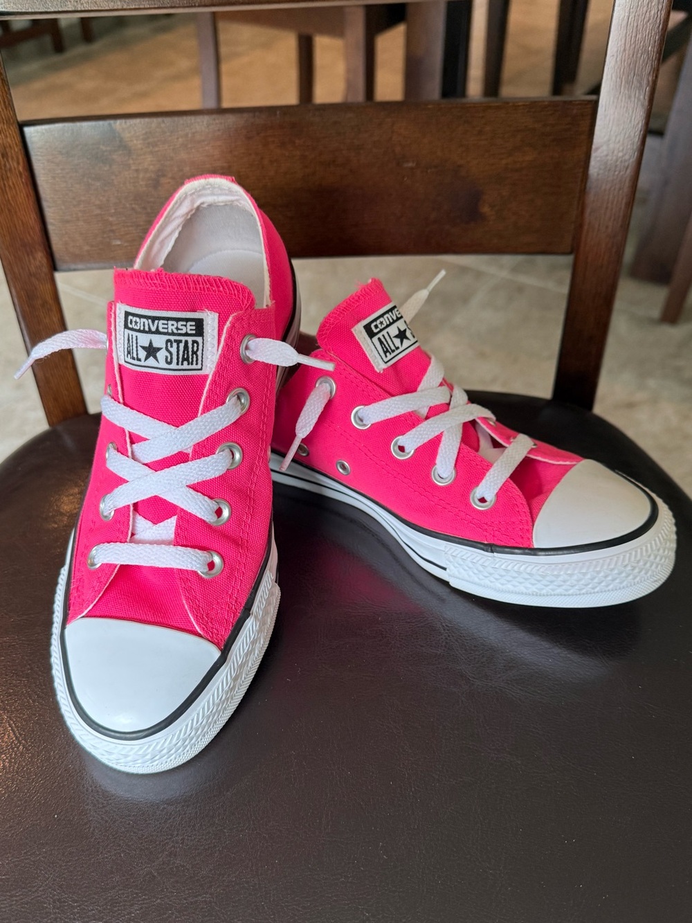 Converse Hot Pink Low Top Sneakers
